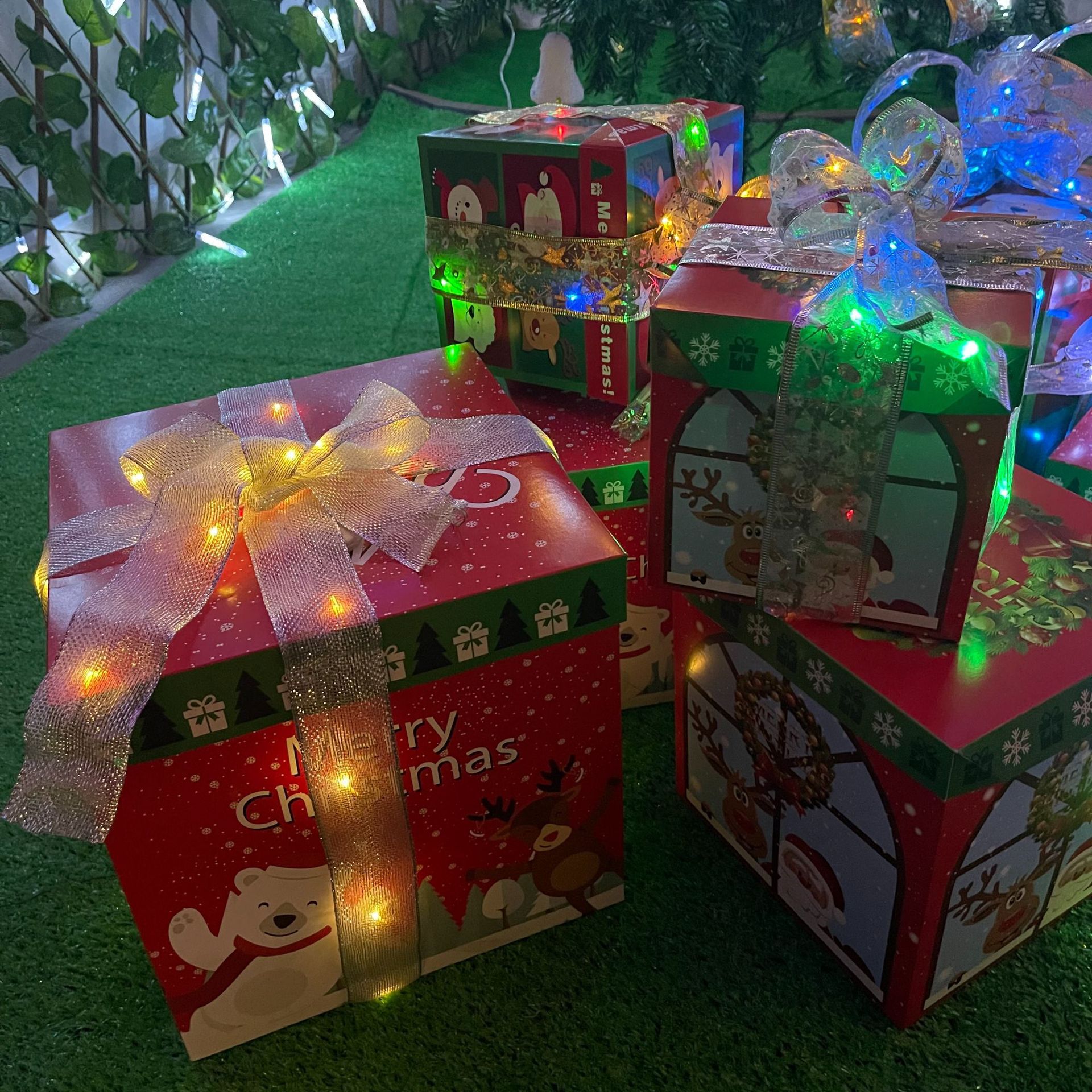 In stock: Silk ribbon lights, LED ribbon lights, Christmas tree decorative lights, string lights, festival wedding gift boxes, packaged ribbon light strings pic 8