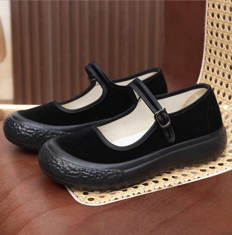 老北京布鞋女厚底工作鞋轻便软底上班黑布鞋酒店礼仪舞蹈鞋妈妈鞋详情19