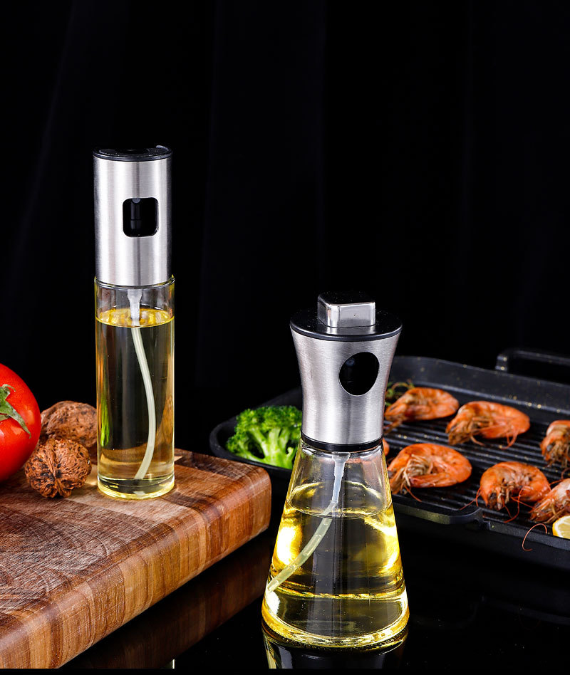 304不锈钢喷油瓶按压式喷雾家用厨房食用油醋烧烤防漏玻璃喷油壶详情19