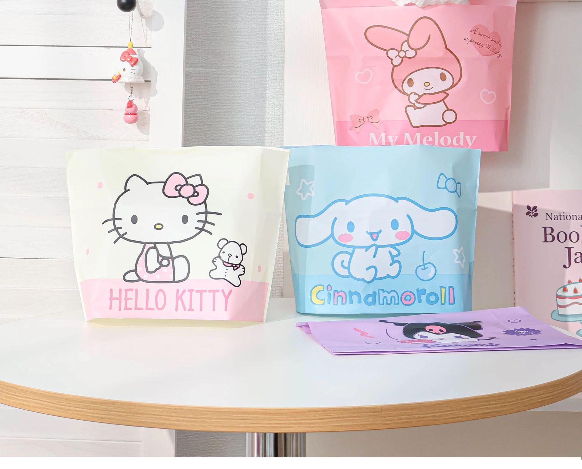 三丽鸥正版车载垃圾袋便携式加厚可爱卡通自粘多功能桌面袋子批发详情21