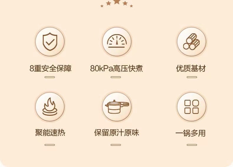 苏泊尔22CM铝合金高压锅家用燃气灶煤气专用小压力锅防爆安全详情2