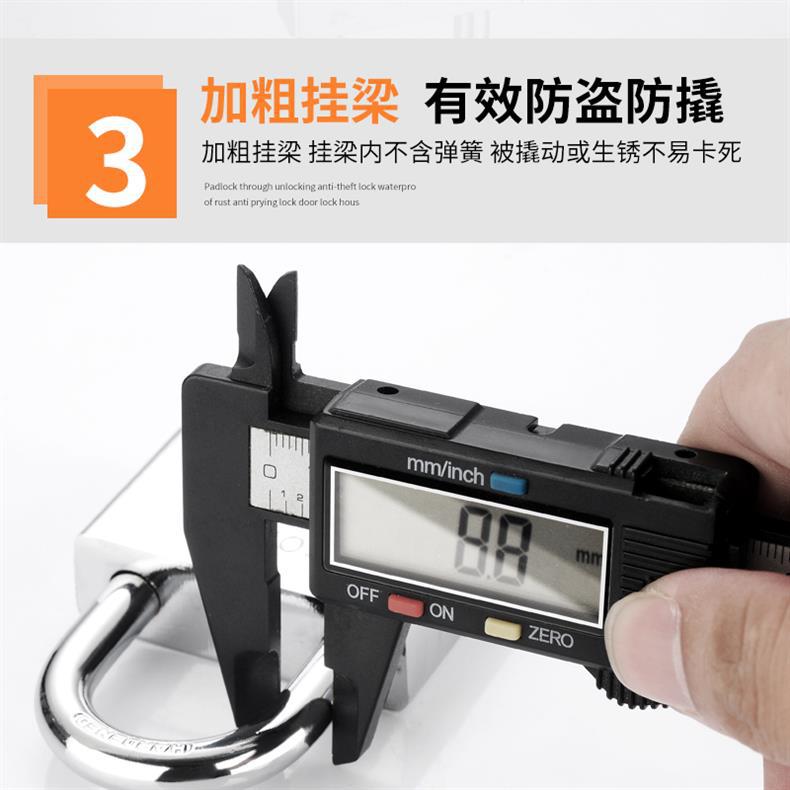 The padlock is open for outdoor waterproof and anti-prying warehouse iron doors, large door locks, household multi-key cabinets, and anti-theft lock heads pic 8