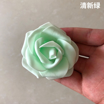 跨境7cmpe仿真玫瑰花头七夕情人节泡沫花手工材料婚庆花球灯饰详情5