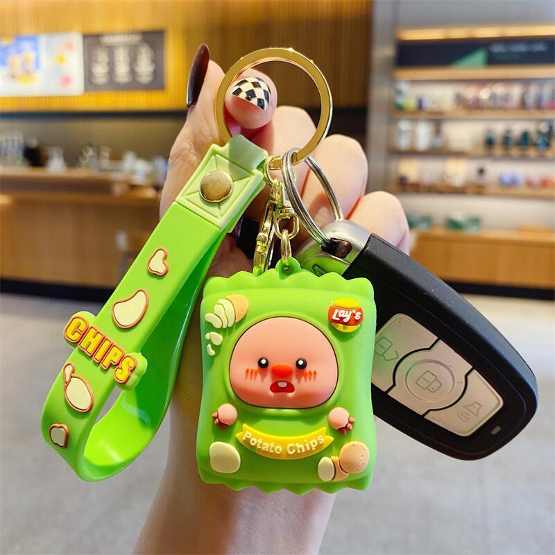 创意薯片露比loopy 钥匙扣女可爱小海狸钥匙链车钥匙学生书包挂饰详情4