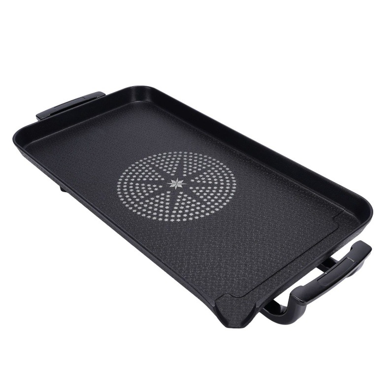 多功能商用便携无烟电烧烤炉韩式家用长方形不粘羊肉串露营烤盘详情5