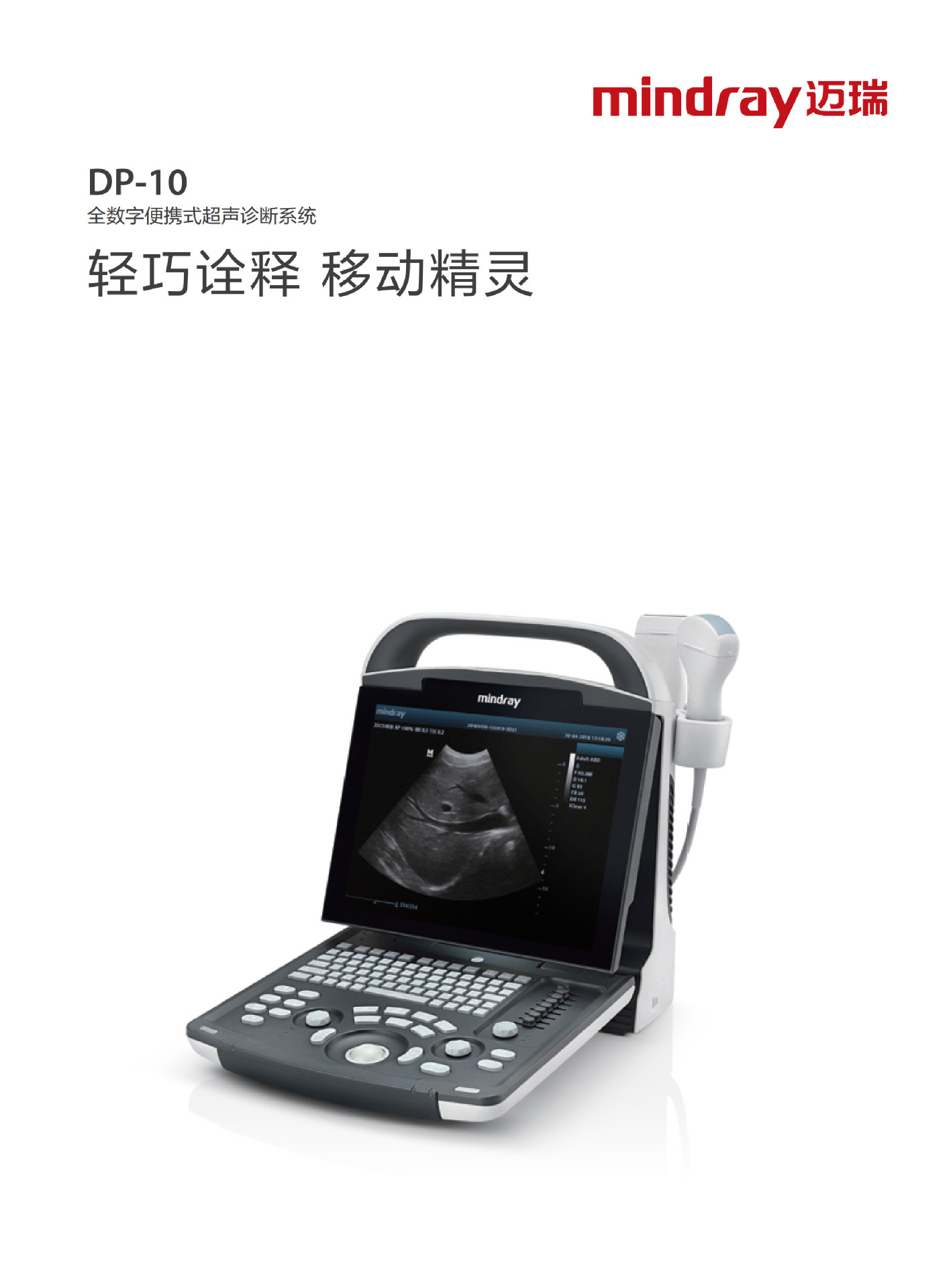 邁瑞醫(yī)用B超機DP-10全數(shù)字便捷式黑白超聲診斷系統(tǒng)搭配腹部探頭詳情6