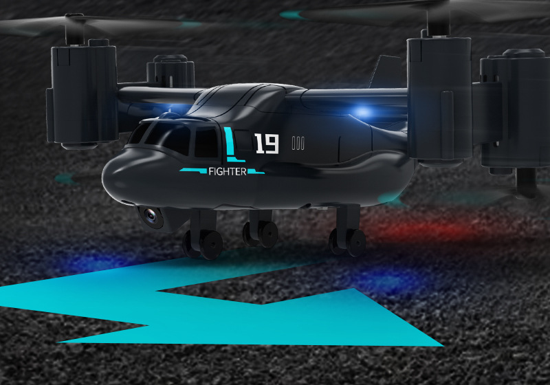 Cross-border remote-controlled Osprey helicopter, land-air dual-mode aircraft fighter jet, 4K high-definition aerial photography drone toy pic 8