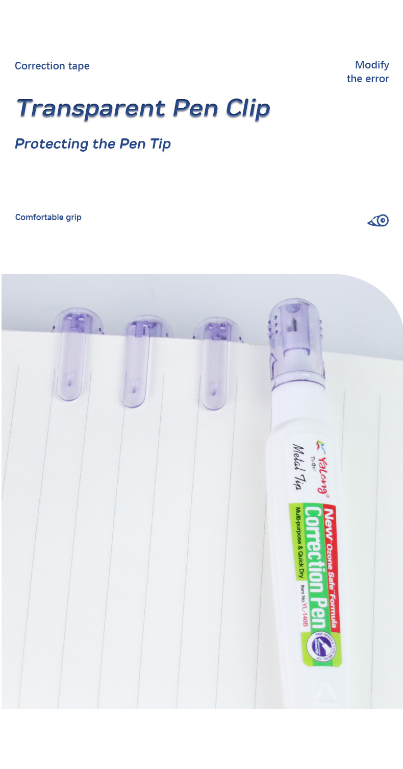 Yalong Cross-border Wholesale offers high-quality student stationery, quick-drying metal pen tips, correction pens and fluid stationery products pic 6