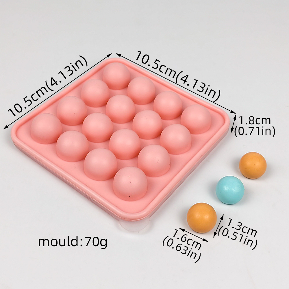 Food-grade custard, runny filling, round balls, ice cubes, candies, chocolate beans, silicone molds with LIDS, silicone ice hockey molds pic 7