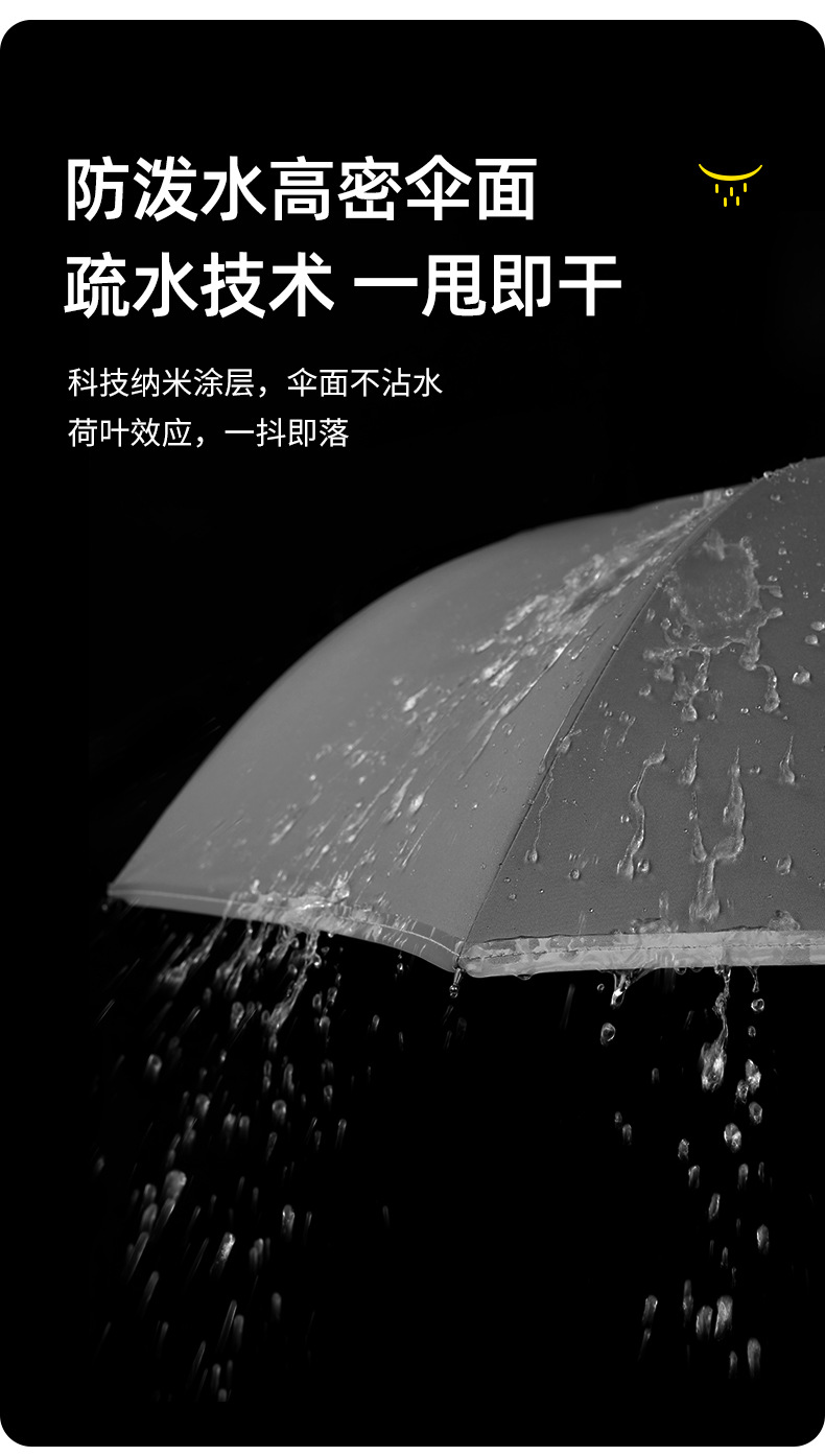 长柄双层自动反向雨伞纯色大号晴雨两用抗风防雨车载专用反向伞男详情12