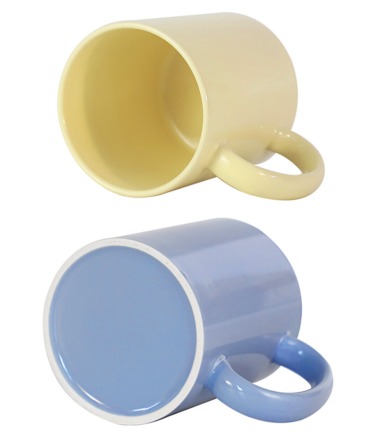 Simple color glaze Mark ceramic cup, heat transfer coated cup, high appearance level, creative DIY, printable ceramic cup pic 10