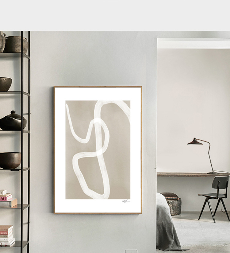 丹麦liveart莫兰迪侘寂风装饰画客厅墙挂画抽象艺术走廊民宿壁画详情2