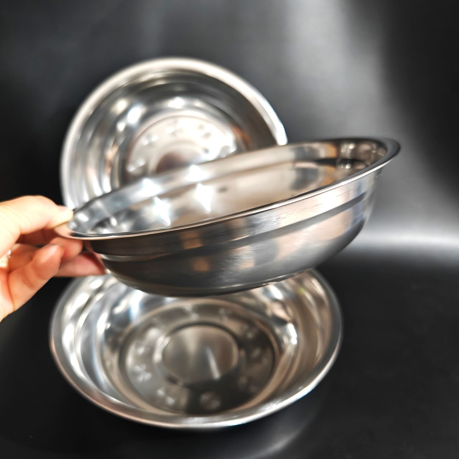 22 soup bowls, household soup bowls, vegetable bowls, canteen, hotel and catering metal large soup bowls, round soup bowls, 2 yuan supply pic 4