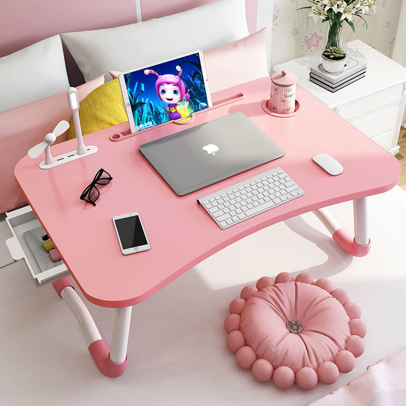 Adjustable bed small table, folding table, dormitory desk, student computer desk, study desk on top, household table board pic 22