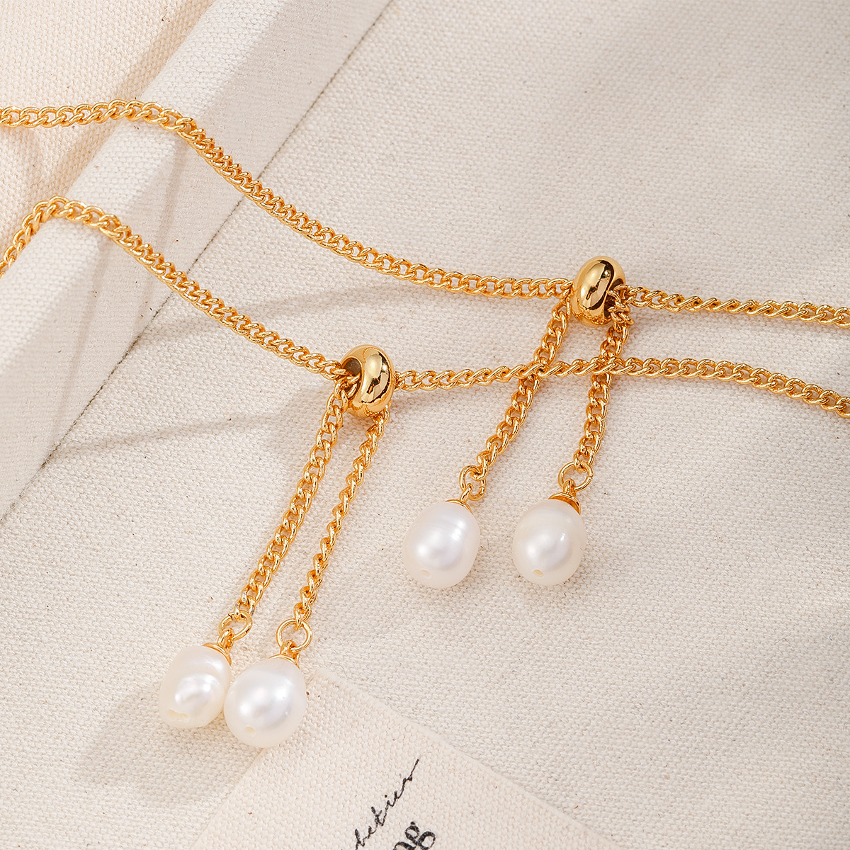 NALA娜啦美拉德虎眼石淡水珍珠项链女不掉色小众百搭项链配饰女详情22