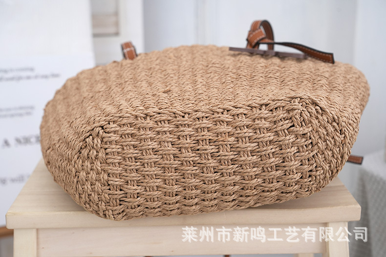 小众ins风大容量手工编织包托特包复古时尚购物袋手提包女士包包详情14