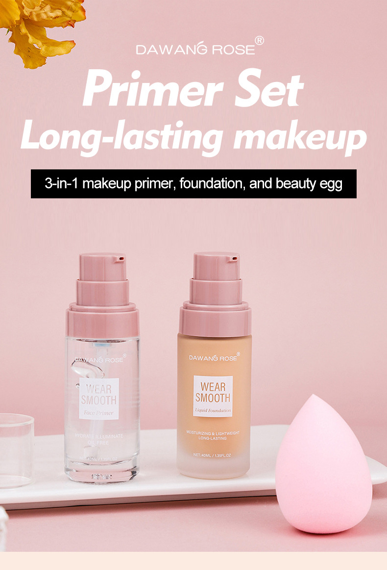 Cross-border cosmetics foundation liquid set, concealer foundation, long-lasting and non-smudge foundation cream, beauty and color makeup, setting pic 3
