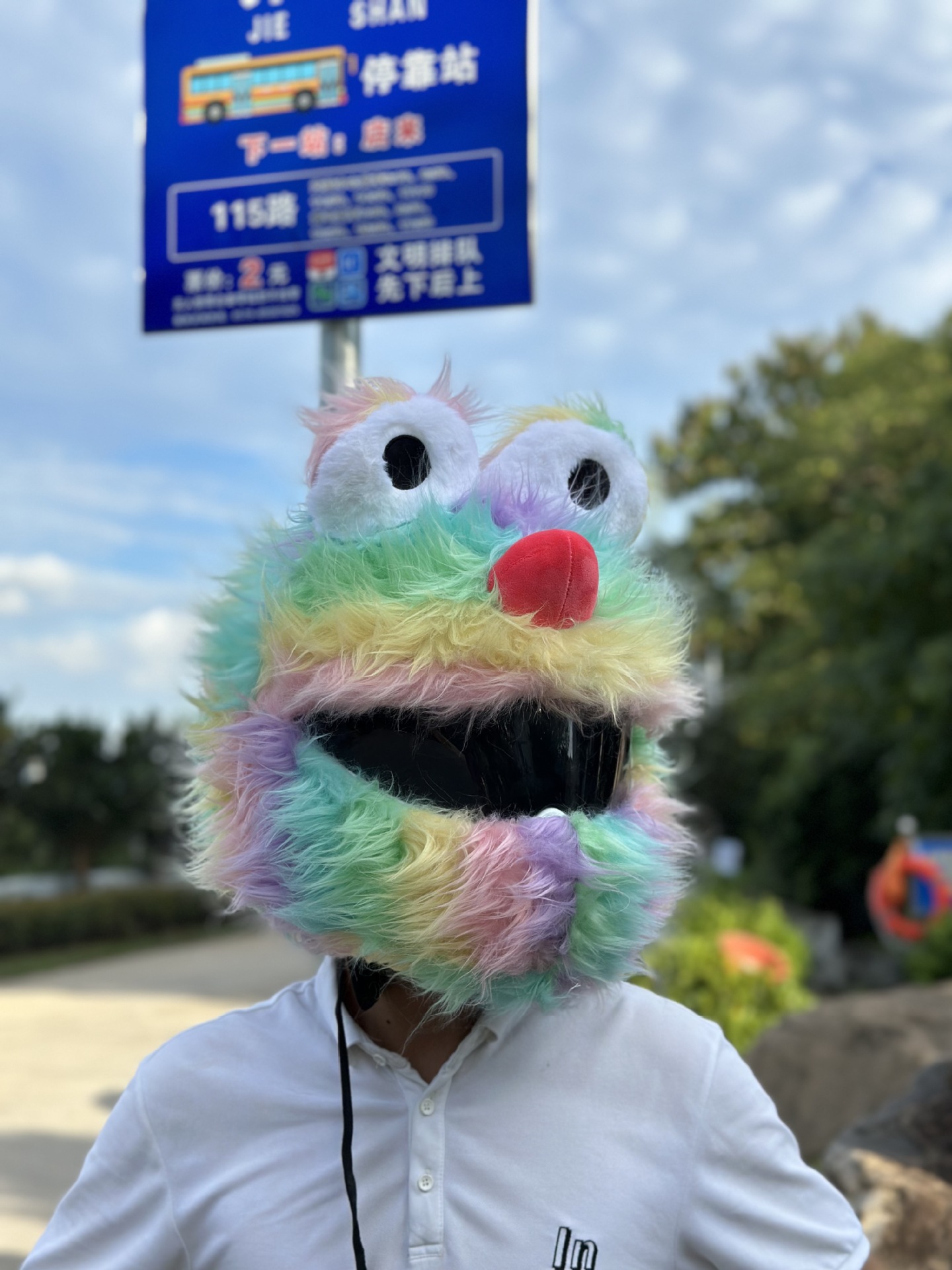 Cross-border personalized long-haired helmet covers, plush motorcycle protection covers, scratch-resistant and cute style riding cap covers are selling well across borders pic 10