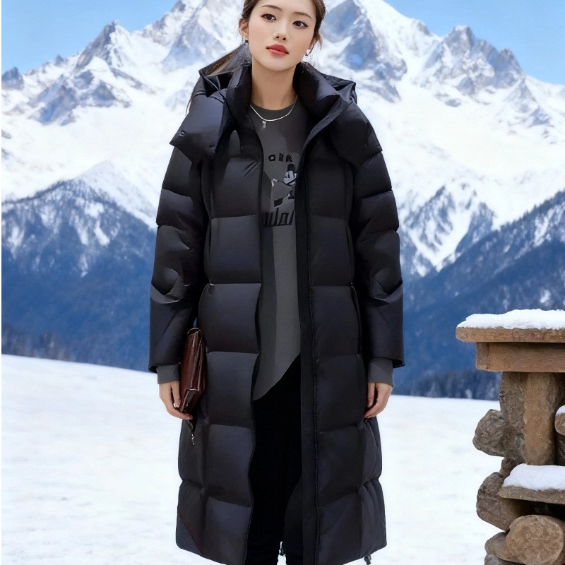 正品长款羽绒服女冬季2025新款超长过膝情侣宽松加厚90白鸭绒外套详情64