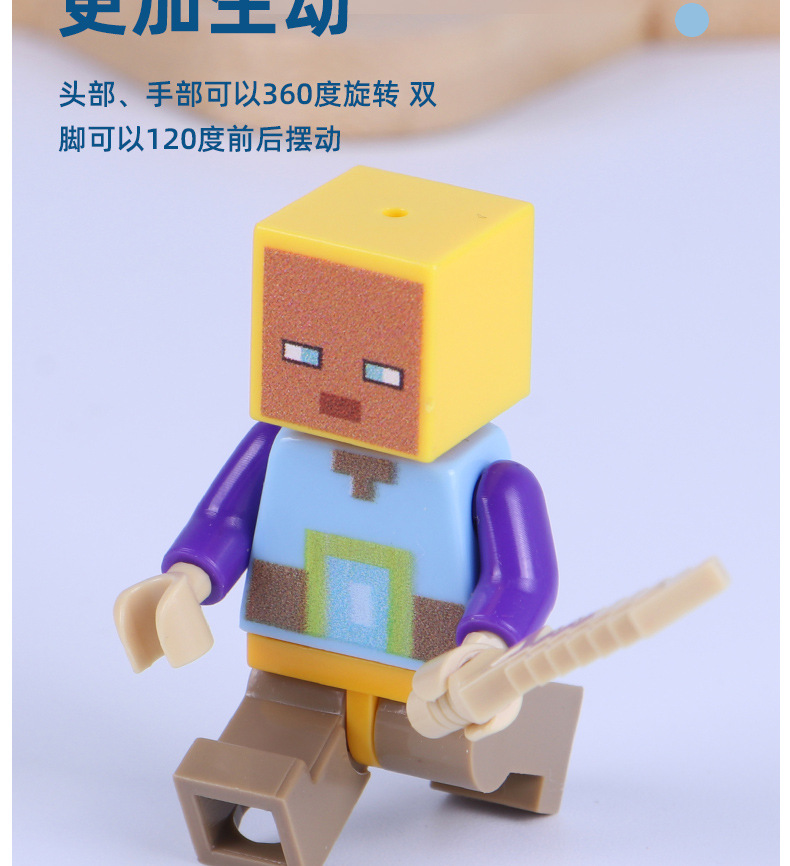 我的磁力世界方块积木套装磁铁玩具拼装像素人仔儿童益智模型礼物详情16