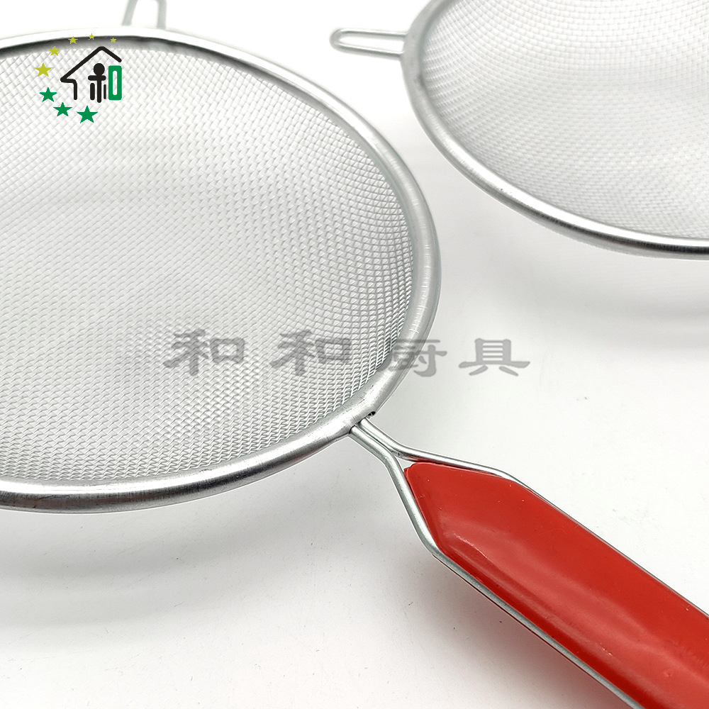 新品不锈钢线漏网漏家用双耳过滤油炸滤油漏勺厨房多用途油格批发网漏油格详情18