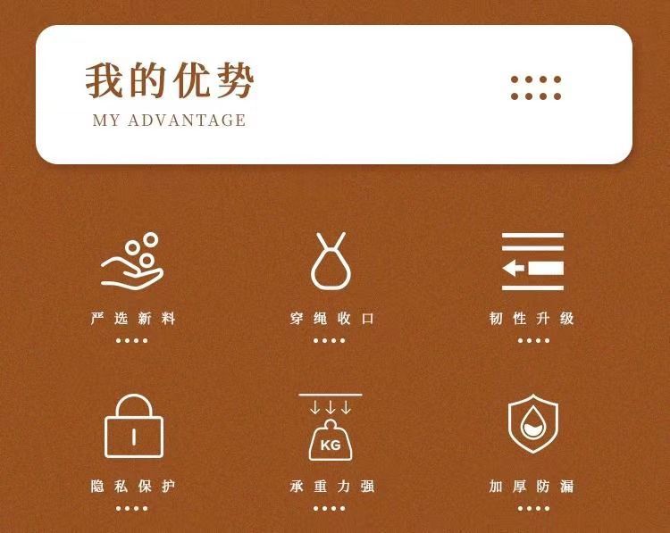 抽绳式垃圾袋加厚加大垃极袋大号50x60特厚厨房家用手提式垃圾袋详情7