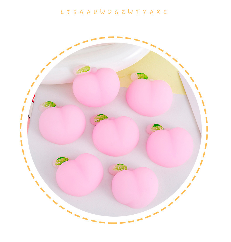 The best-selling super cute peach-shaped three-dimensional watermelon peach Pinching fun TPR soft rubber releases the adorable little bottom pic 11