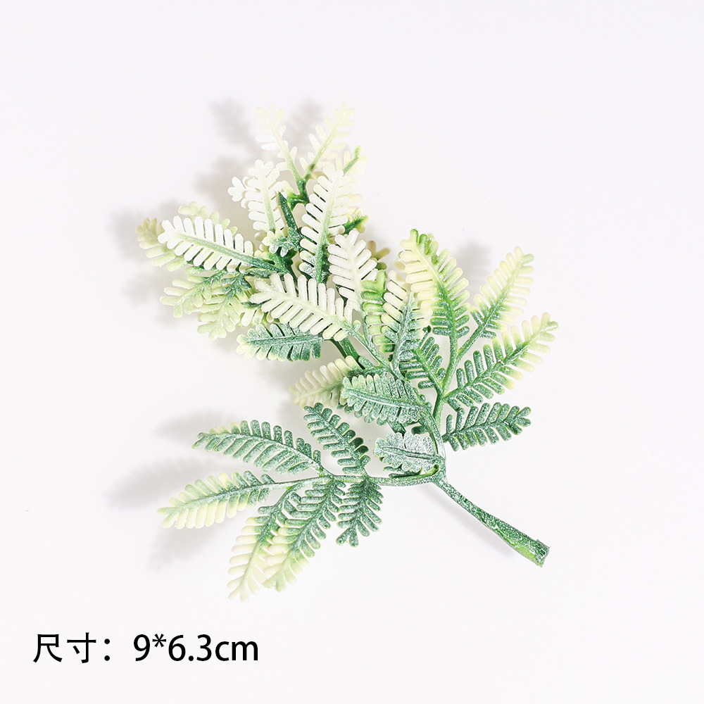 仿真白霜叶子水草婚庆胸花手捧花装饰DIY手工配件办公文化园艺仿真枝叶详情6