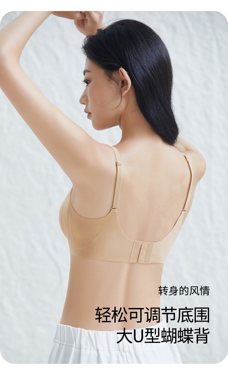 小胸显大漫画胸外扩粉底液内衣女聚拢透气裸感舒适隐形无钢圈文胸详情14