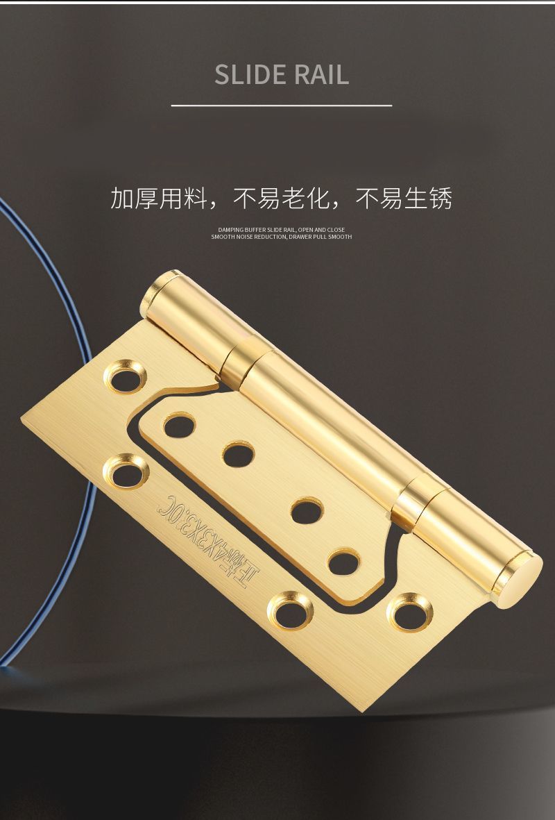 Set of hinge door, no need for slotting, 4-inch parent-child lotus leaf bedroom wooden door, golden three-in-one for bathroom pic 11