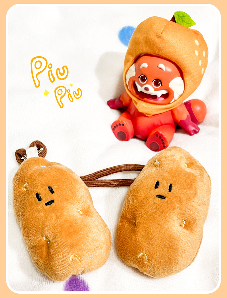 Erbin Southern Little Potato Pendant, Cute plush little potato doll pendant, keychain, creative figurine keychain pic 2