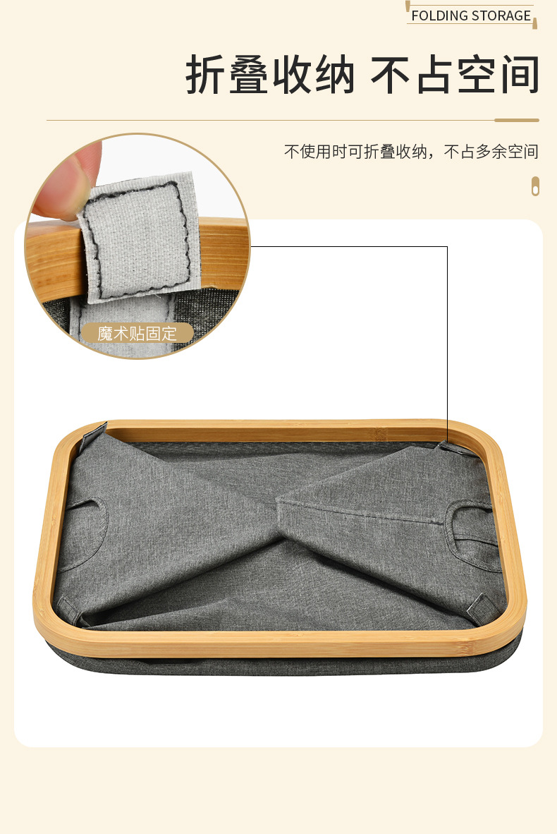Household cationic storage basket, foldable laundry basket, high appearance level, clothes storage wonder, bathroom and bedroom dirty clothes basket pic 6