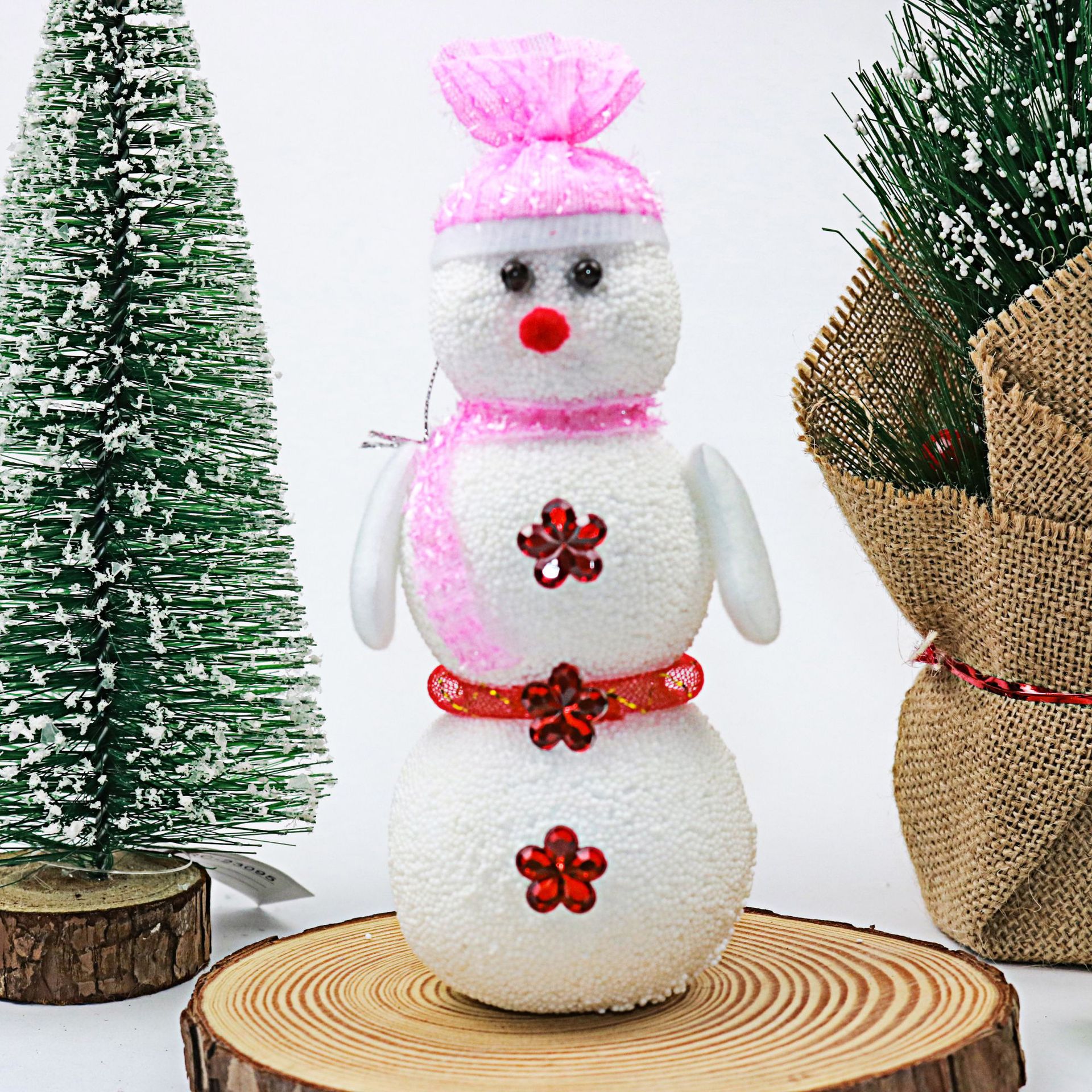 Large three-layer Christmas foam snowman three-dimensional decorative ornaments, scene Christmas pendants, handicrafts and gifts pic 7