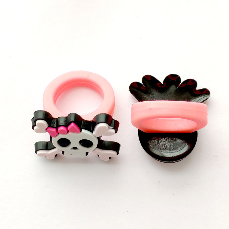 2025新款pvc儿童卡通戒指韩版diy戒子硅胶指环 万圣节节派对戒现详情2