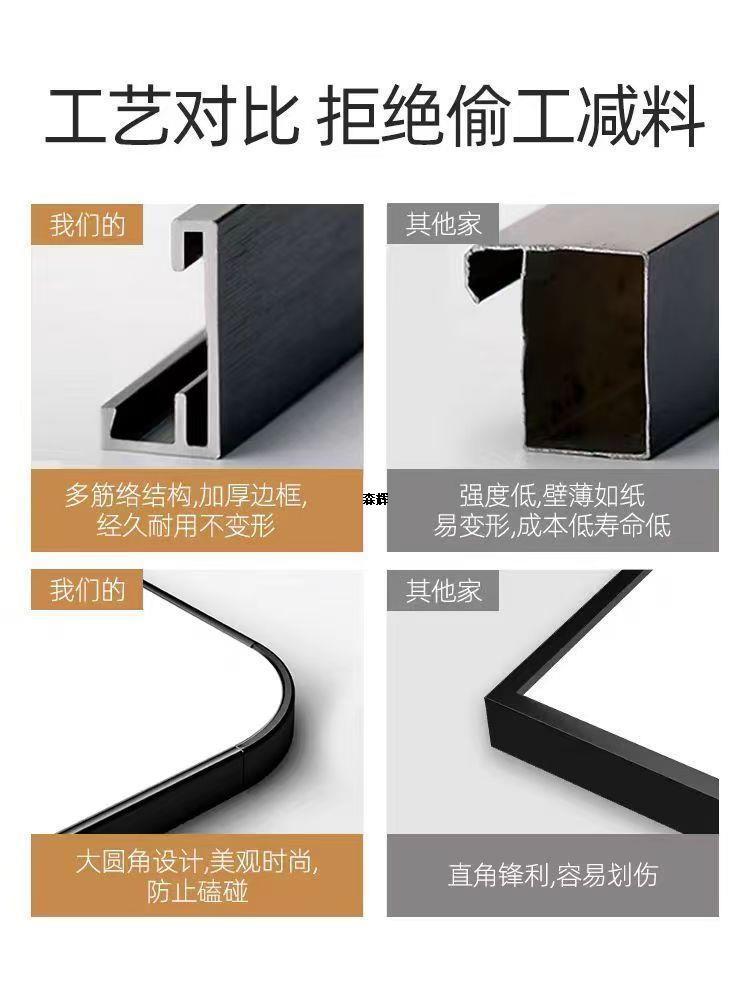 卫生间镜子免打孔粘贴化妆镜洗手间厕所洗漱台梳妆卫浴挂墙浴室镜详情10