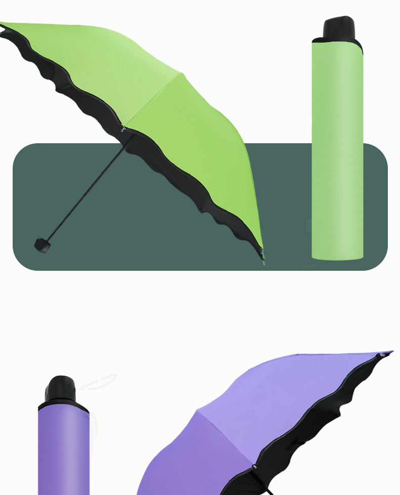 伞折叠遇水开花雨伞防晒遮阳伞晴雨两用三折伞黑胶太阳伞防紫外线详情19