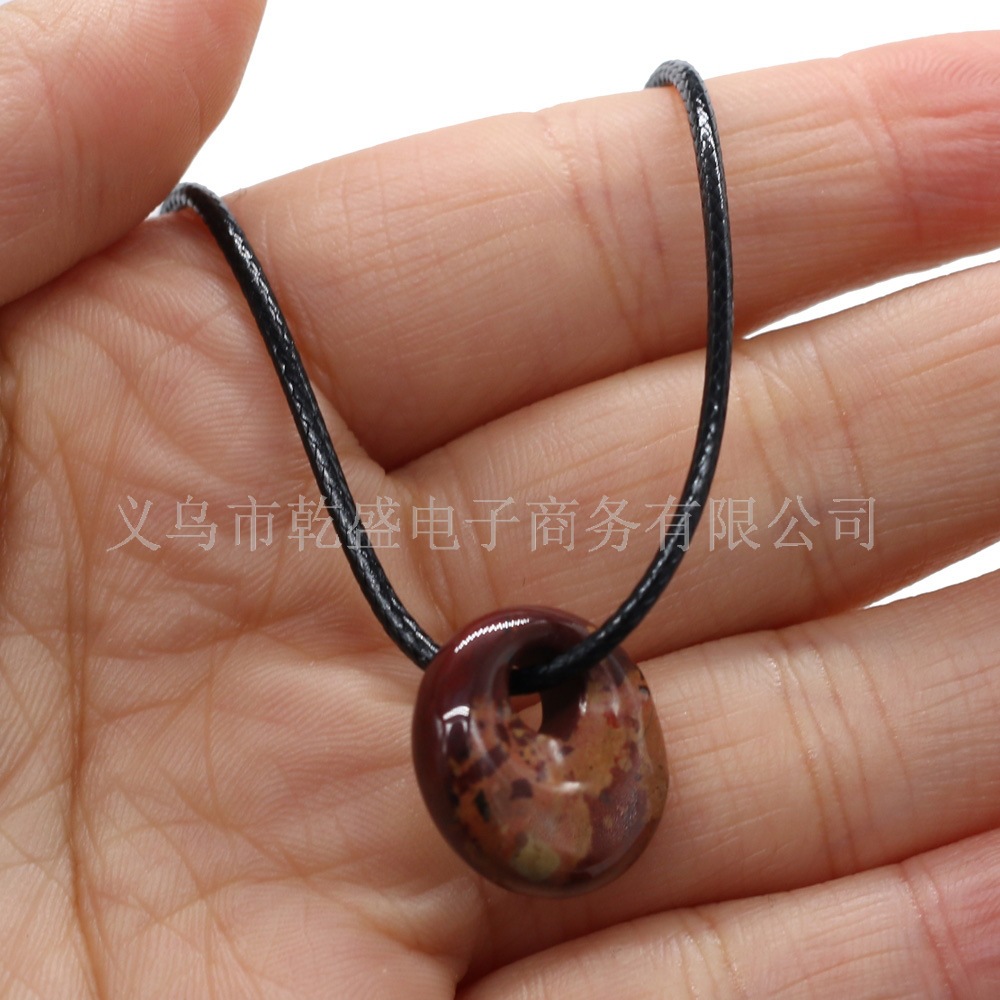 Exquisite natural stone semi-precious stone beads, large-hole beads, DIY jewelry accessories, handcrafted necklaces, wholesale pic 21