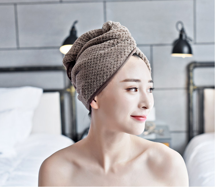 【 Chi Jia 】 Ultra-fine fiber Teak dry hair cap, absorbent coral fleece shower cap, quick-cleaning headscarf, thickened pic 7