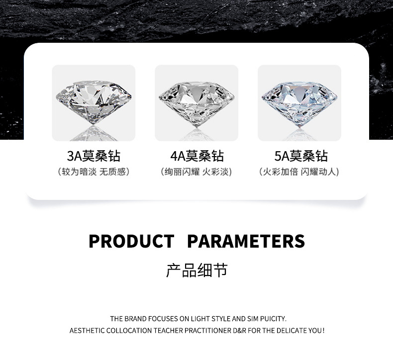 Zhuoheng Select S925 pure silver Moissanite 1-carat ring for women, imitation diamond ring, live broadcast Open ring, Love bouquet personalized ring pic 10