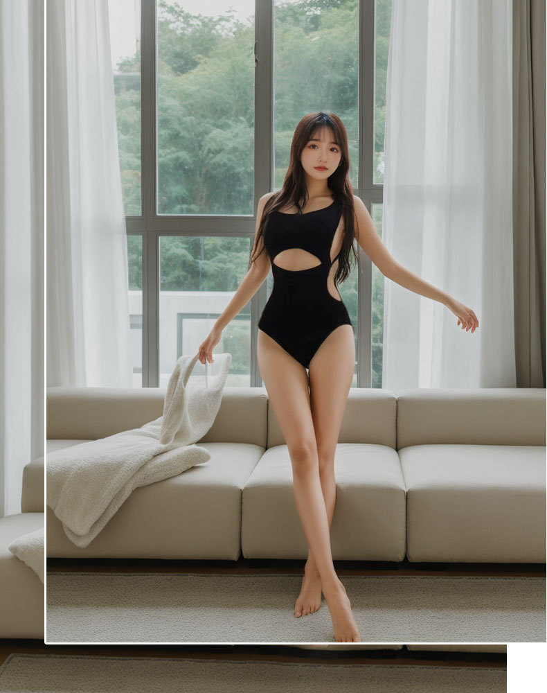 Swimsuit Women 2025 New one-piece sexy small bust, slimming and belly covering, high-end seaside vacation swimsuit -125085 pic 14