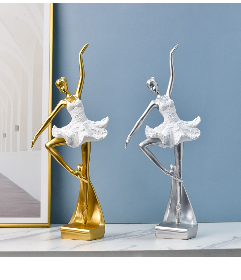北欧艺术可爱少女心芭蕾舞女孩小摆件创意儿童房间桌面装饰品礼物详情6