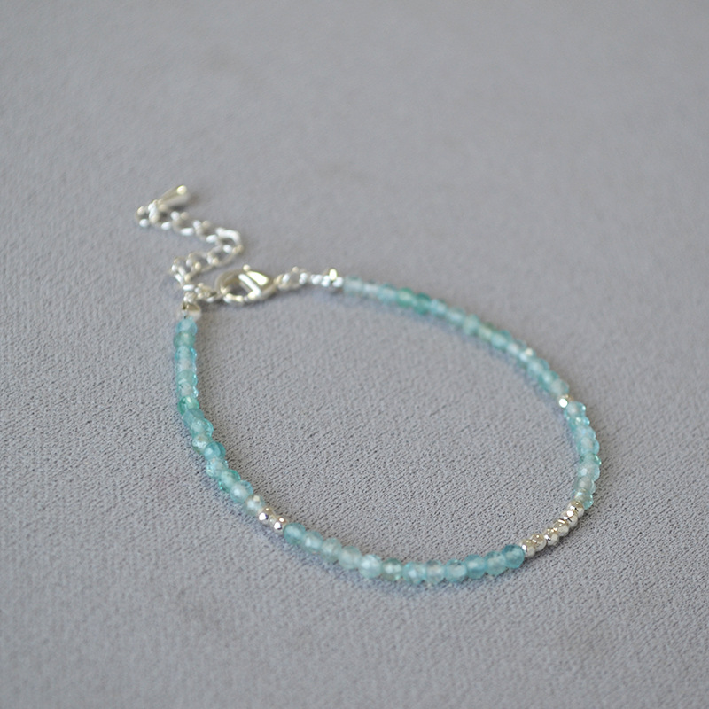 法式小众设计文艺复古时尚简约彩色真石串珠叠带个性气质细手链女详情12