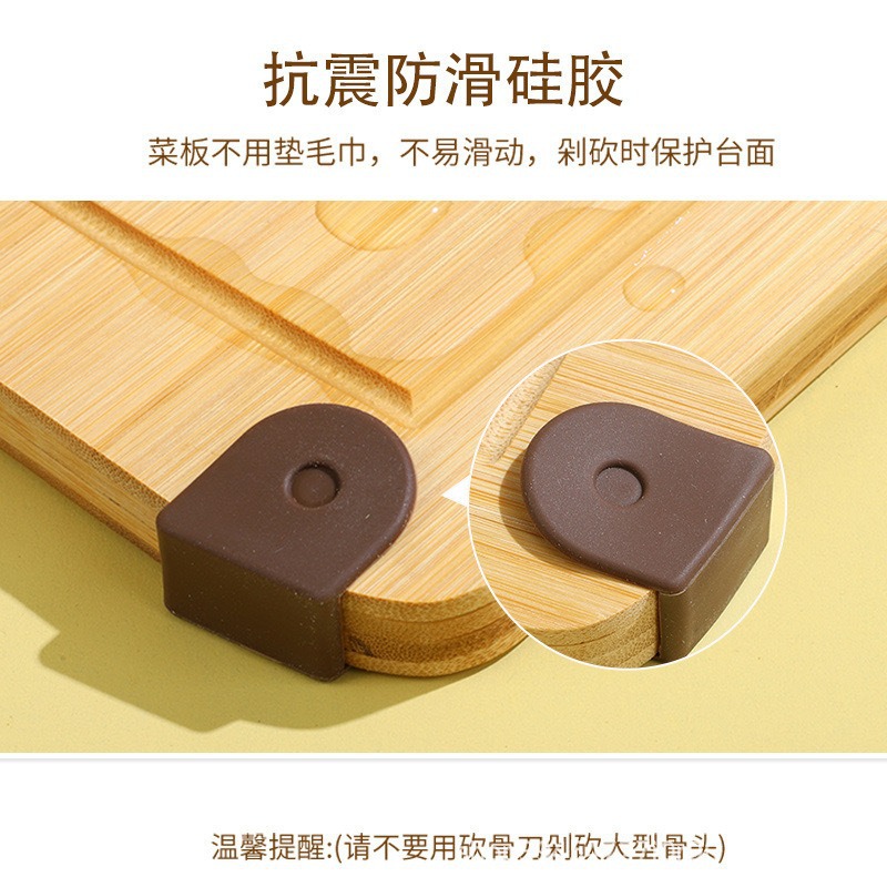 A multi-functional cutting board made of ebony, ironwood, and light-colored bamboo without splicing, a durable and environmentally friendly household cutting board pic 12
