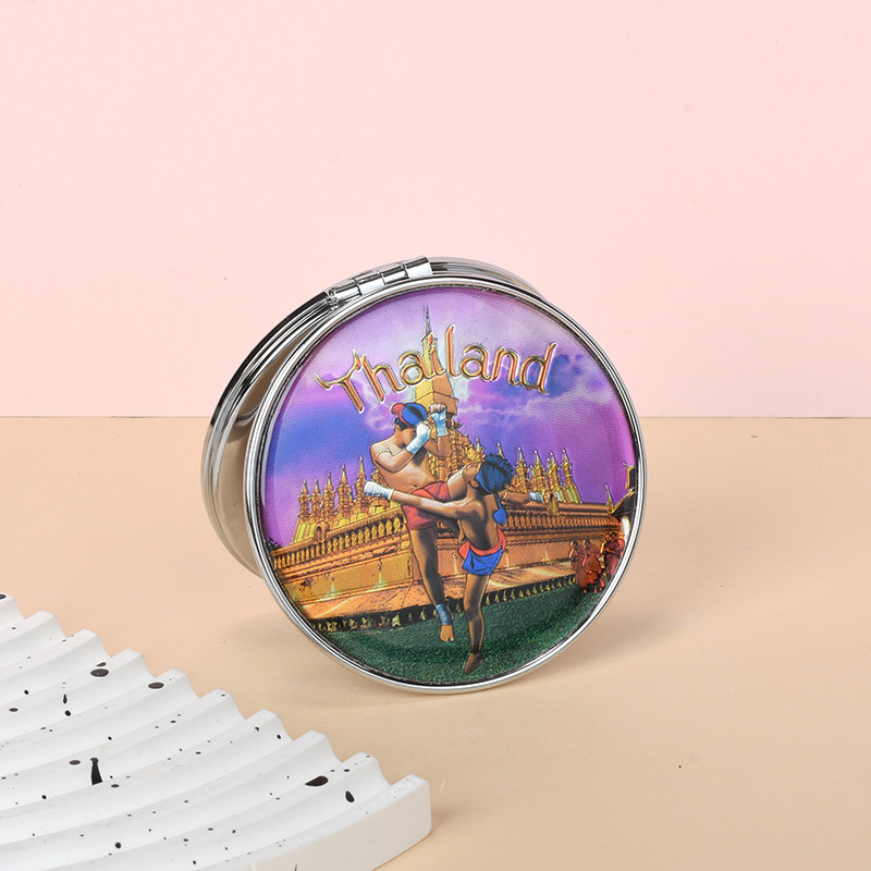 欧美热销化妆镜口袋小镜子定制图案折叠双面镜随身便携镜子女学生详情10