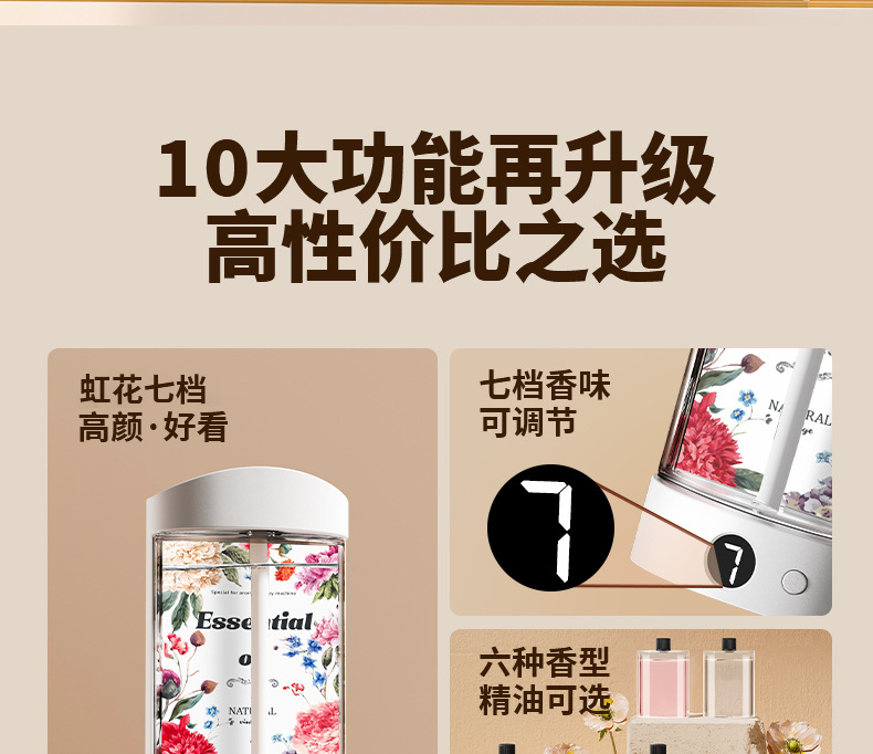 智能香薰机空气清新自动喷香机 香薰持久室内除臭香氛机卧室家用详情8