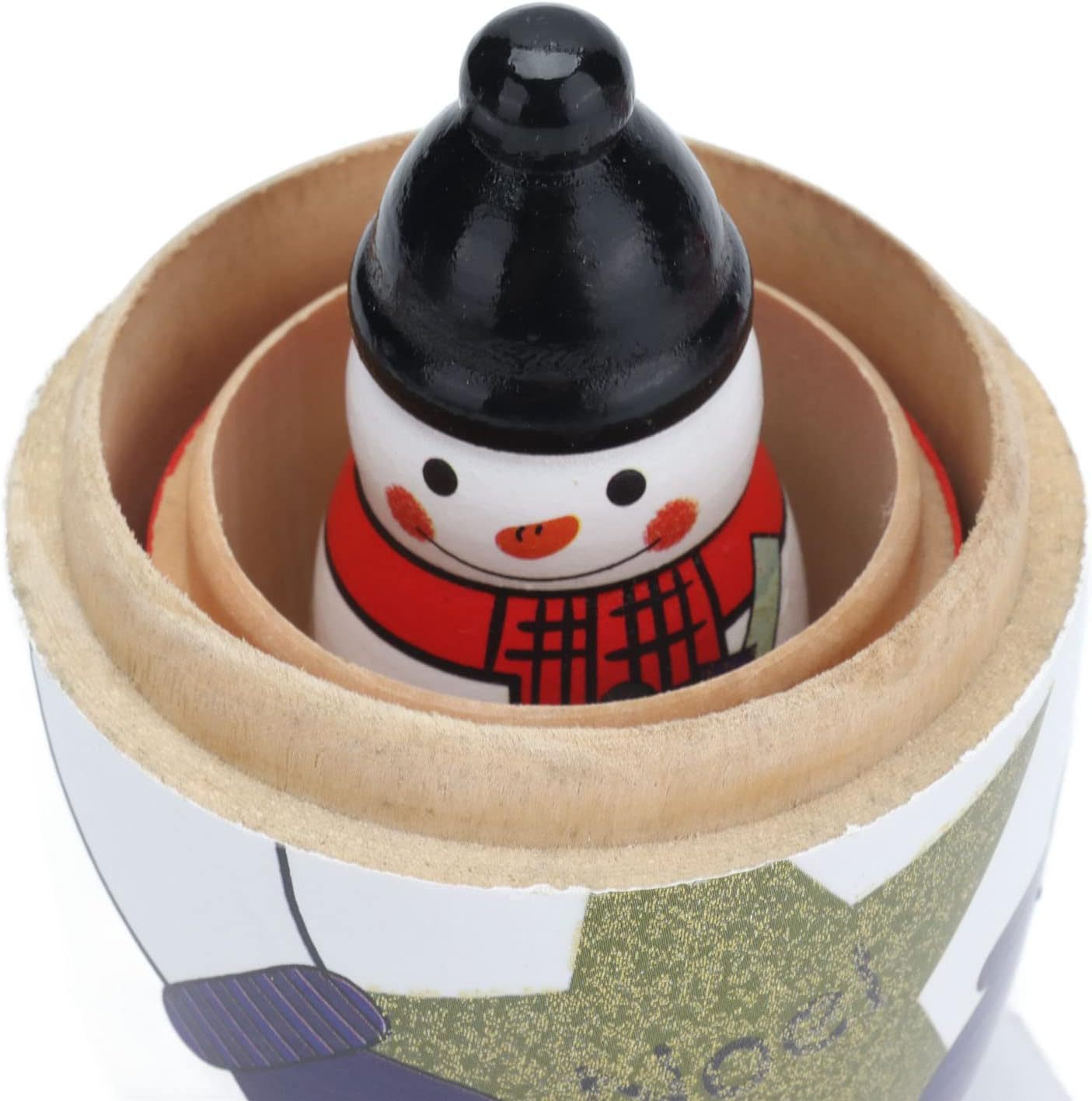 俄罗斯套娃五层圣诞雪人圣诞老人创意手绘礼品跨境热销装饰品套娃详情5