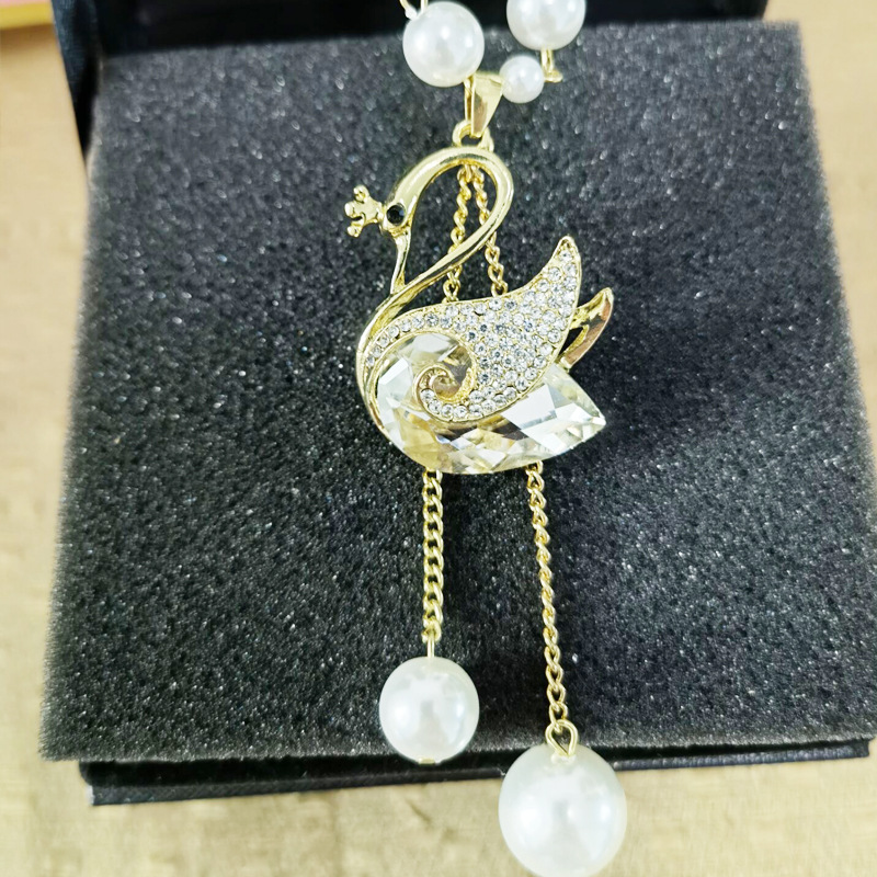 轻奢合金小香风珍珠项链长毛衣链女高级感时尚百搭装饰品配饰挂件详情22