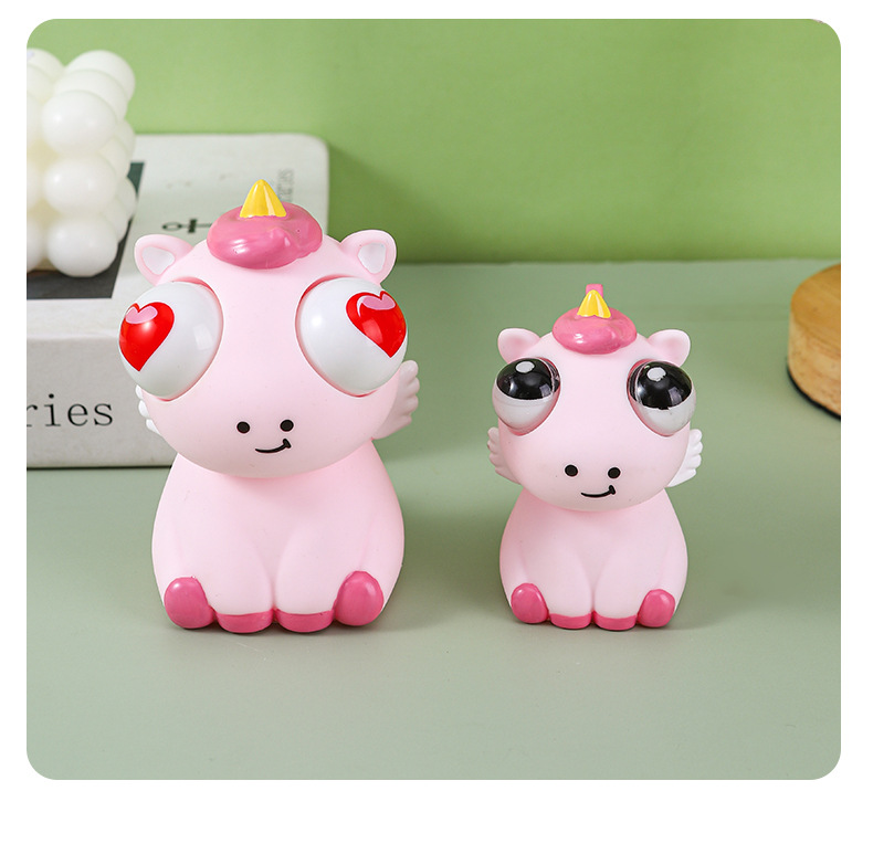 创意爆眼天使独角马 马年吉祥物抖音爆款解压玩具捏捏乐挤压瞪眼详情16