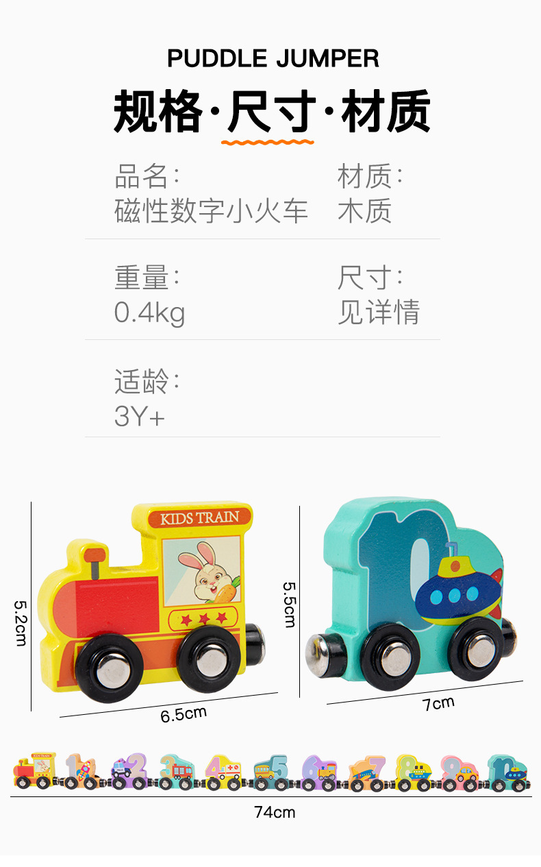 跨境磁性数字小火车木制字母积木益智儿童1-2岁3宝宝早教启蒙玩具详情35