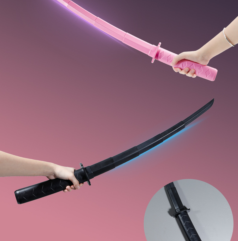 抖音网红3D重力伸缩武士刀剑COS甩刀长剑解压整蛊模型玩具现货详情8